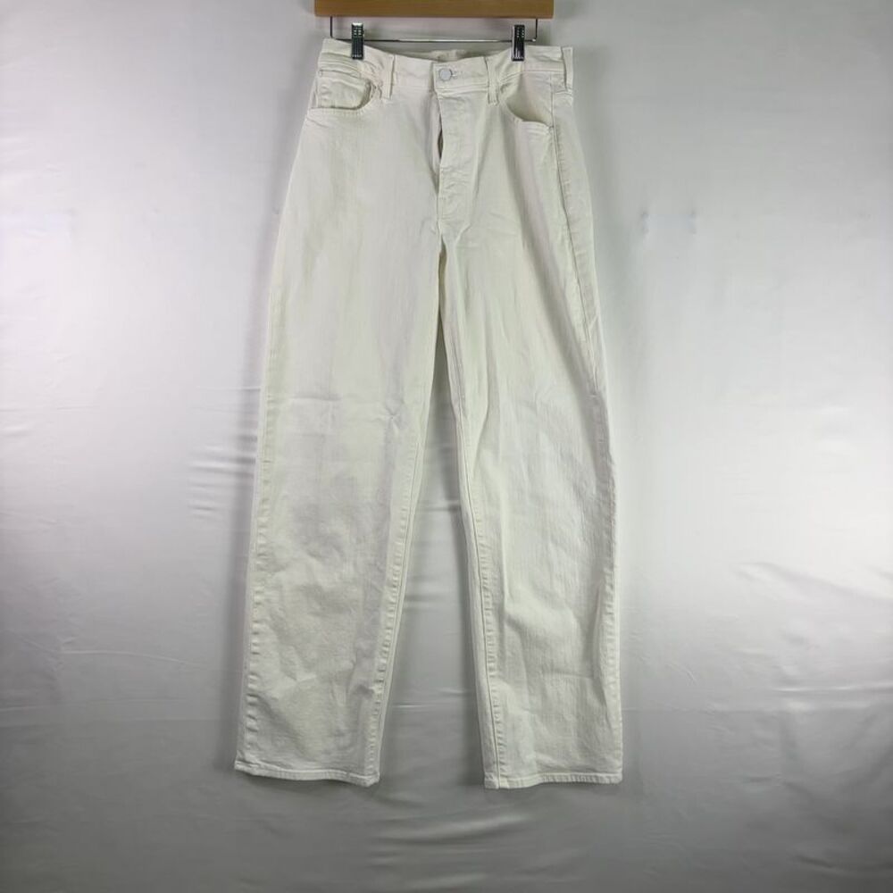 MOTHER White Straight-Leg Jeans